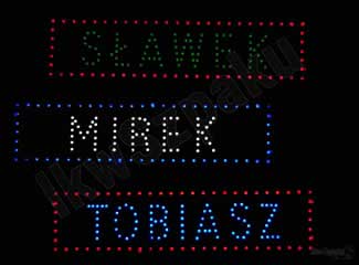 Tabliczki imienne LED