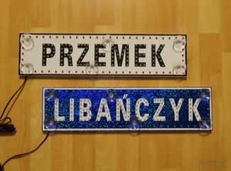 Tabliczki imienne LED